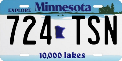 MN license plate 724TSN