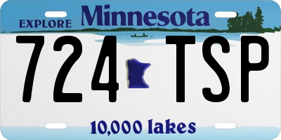 MN license plate 724TSP