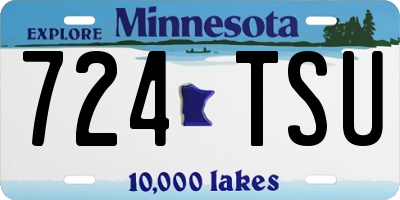 MN license plate 724TSU