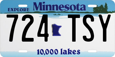 MN license plate 724TSY