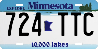 MN license plate 724TTC