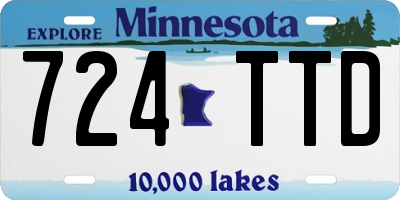 MN license plate 724TTD