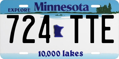 MN license plate 724TTE
