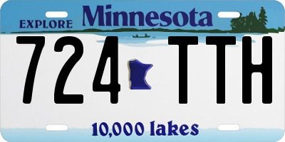 MN license plate 724TTH