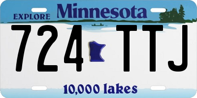 MN license plate 724TTJ