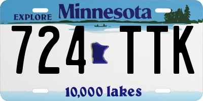 MN license plate 724TTK