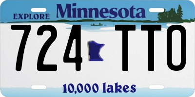 MN license plate 724TTO