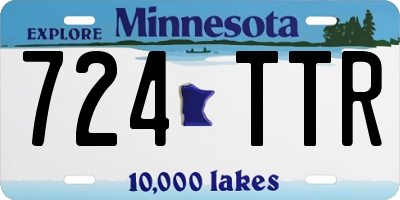 MN license plate 724TTR