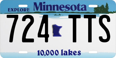 MN license plate 724TTS