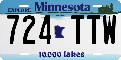 MN license plate 724TTW