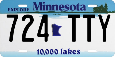 MN license plate 724TTY