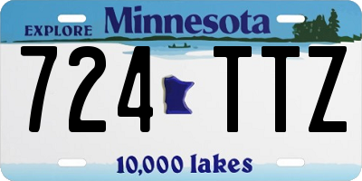 MN license plate 724TTZ