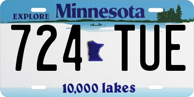 MN license plate 724TUE