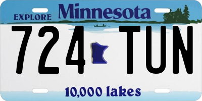 MN license plate 724TUN