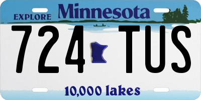 MN license plate 724TUS