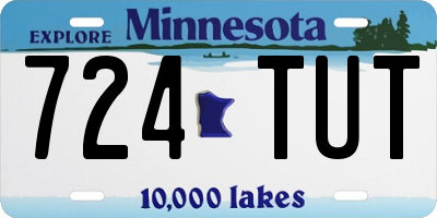 MN license plate 724TUT