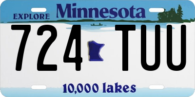 MN license plate 724TUU