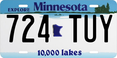 MN license plate 724TUY