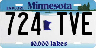 MN license plate 724TVE