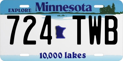 MN license plate 724TWB
