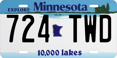 MN license plate 724TWD
