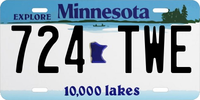 MN license plate 724TWE