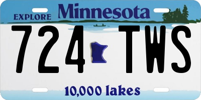 MN license plate 724TWS