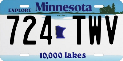 MN license plate 724TWV