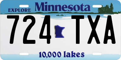 MN license plate 724TXA
