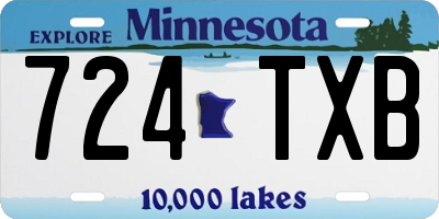 MN license plate 724TXB