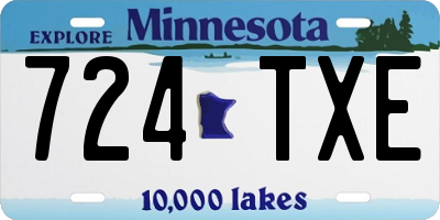MN license plate 724TXE