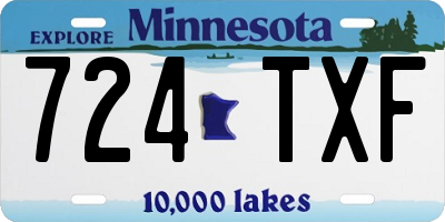 MN license plate 724TXF