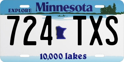 MN license plate 724TXS
