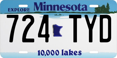 MN license plate 724TYD