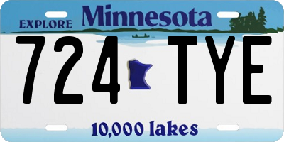 MN license plate 724TYE