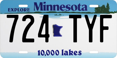 MN license plate 724TYF