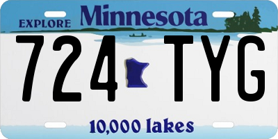 MN license plate 724TYG