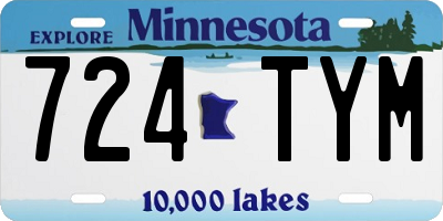 MN license plate 724TYM