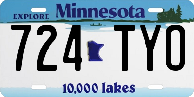 MN license plate 724TYO