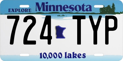 MN license plate 724TYP