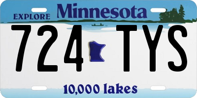MN license plate 724TYS