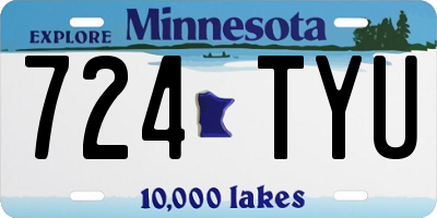 MN license plate 724TYU