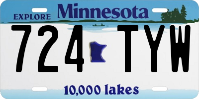 MN license plate 724TYW