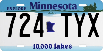 MN license plate 724TYX