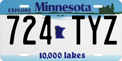 MN license plate 724TYZ