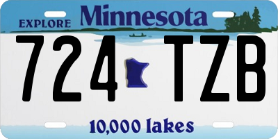 MN license plate 724TZB