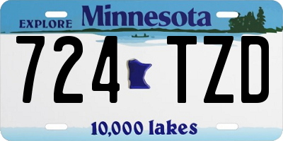 MN license plate 724TZD