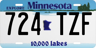 MN license plate 724TZF