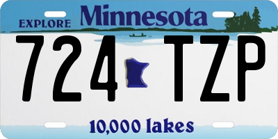 MN license plate 724TZP