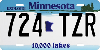 MN license plate 724TZR